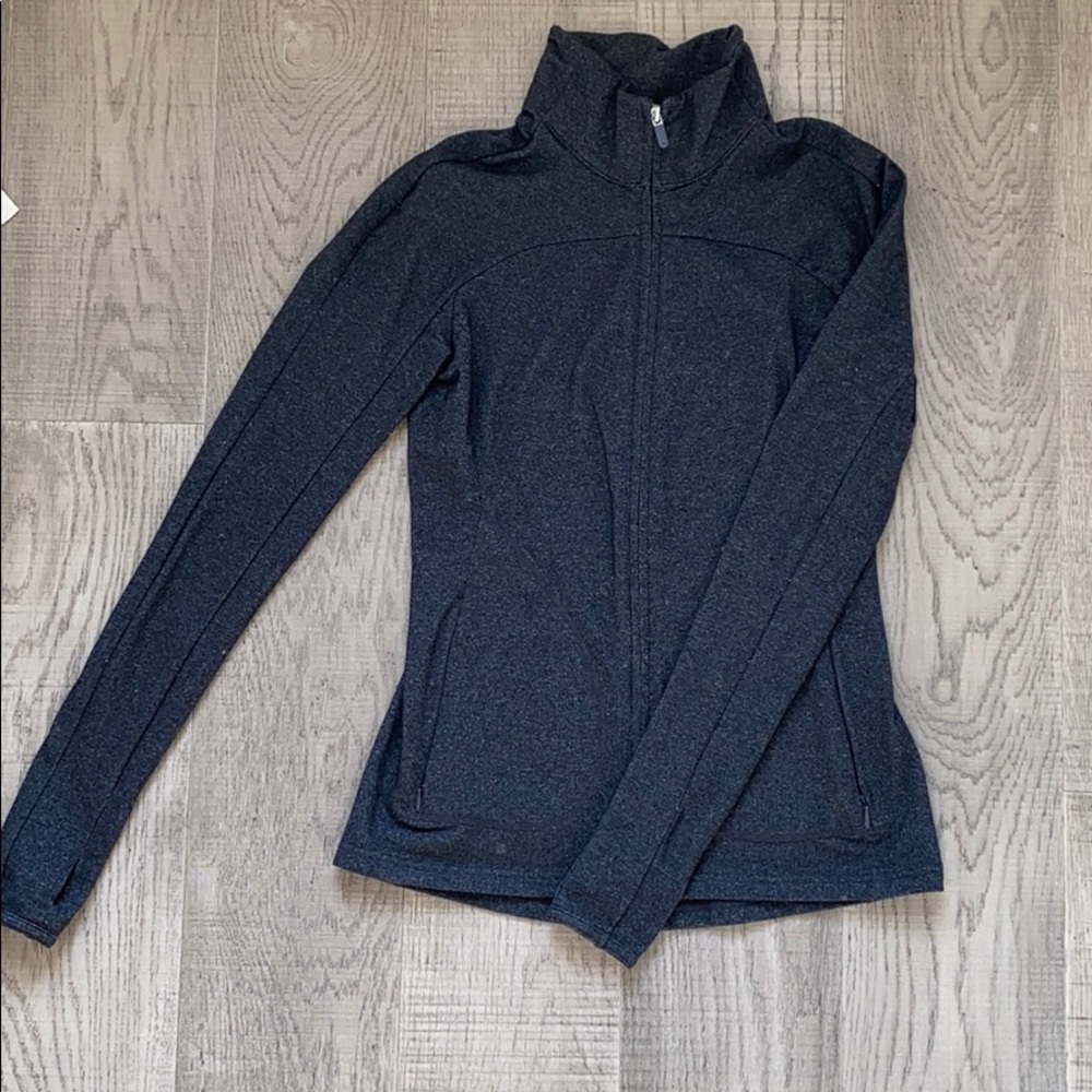 GapFit Gray Full Zip Active Jacket w/Thumb Holes